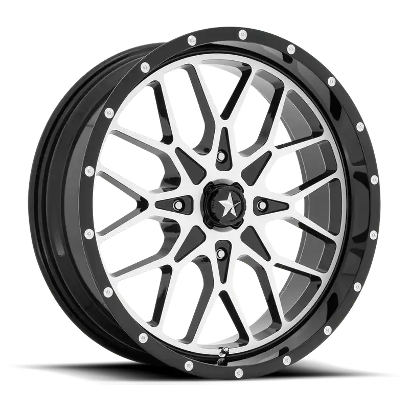 MSA Portal M45 GBM 14x7 +10 4x156mm 115.1mm Gloss Black Machined Fast Shipping